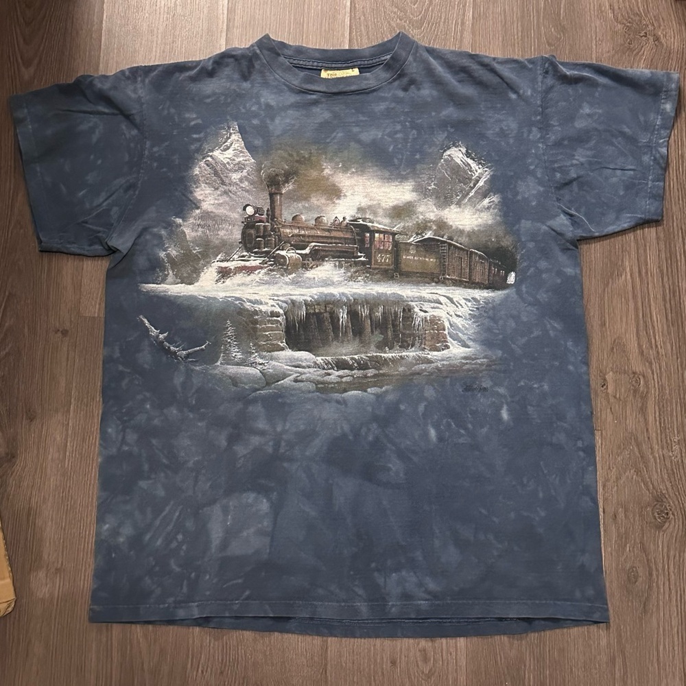 Vintage 90s The Mountain Tye Dye Train Tee